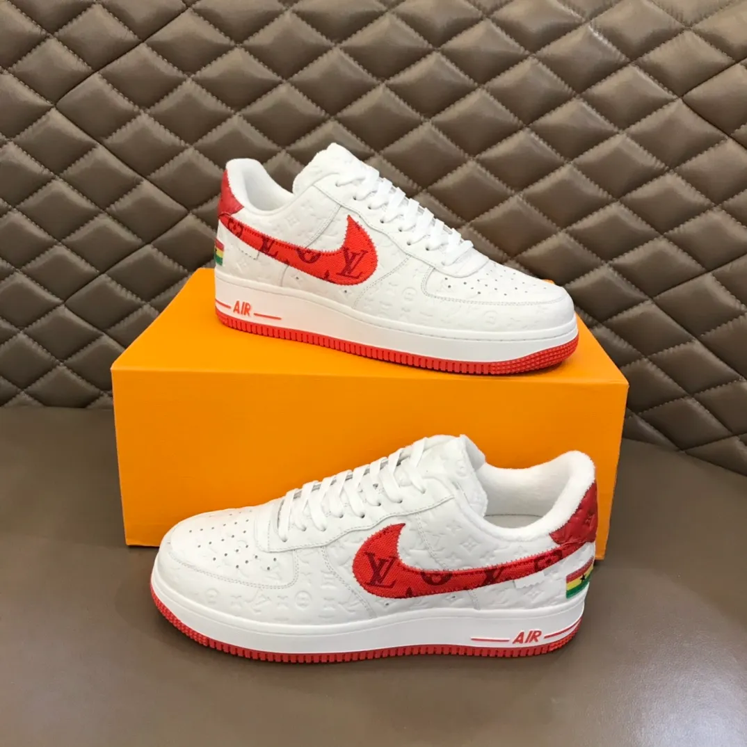 Men's shoes 💰p420 "*OUIS *UITTO*" x OFF-WHITE x Nike tripartite collaboration! Trendy and cool men's casual sports shoes with unrivaled color matching. The design idea basically continues the style of THE TEN. The Swoosh line and tongue label have a very familiar visual effect and are both fashionable and trendy! A must-have for fashionistas! The effect on your feet is absolutely stunning! (The original drawer packaging accessories are complete) Code number 38-45